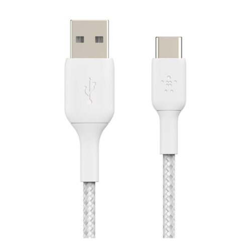 BELKIN BOOST CHARGE USB-A to USB-C Cable Braided 2M White