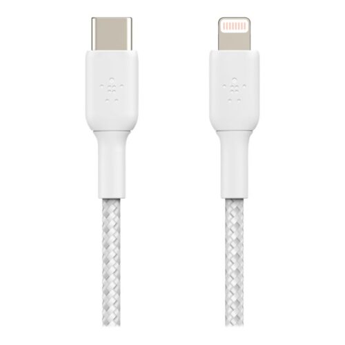 BELKIN BOOST CHARGE USB-C to Lightning Cable Braided 1M White