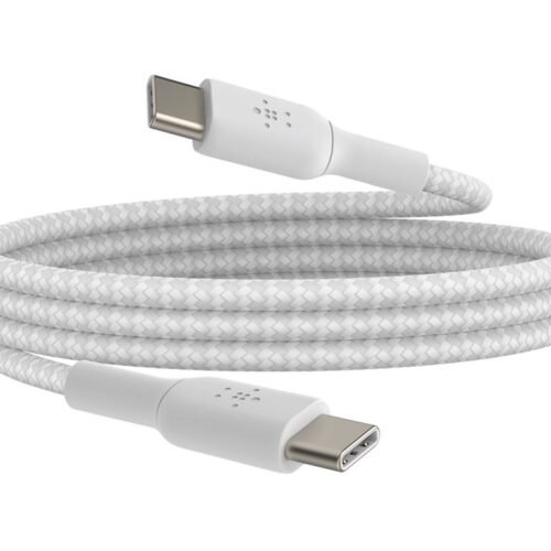 BELKIN BOOST CHARGE USB-C to USB-C 2.0 Cable Braided 1M White