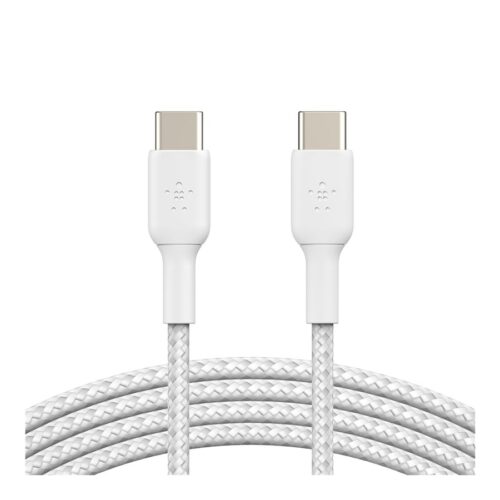 BELKIN BOOST CHARGE USB-C to USB-C 2.0 Cable Braided 1M White