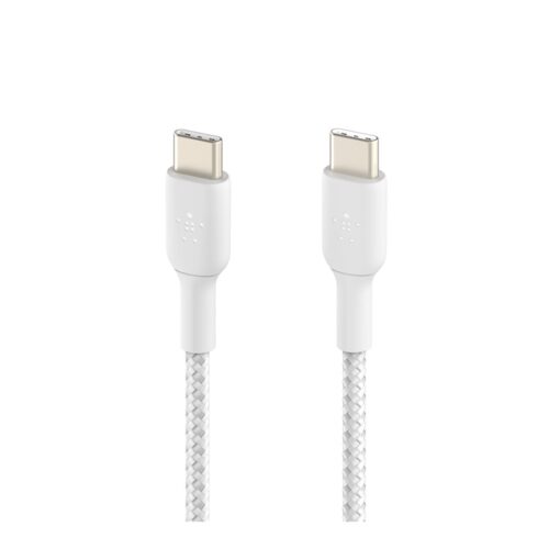 BELKIN BOOST CHARGE USB-C to USB-C 2.0 Cable Braided 1M White