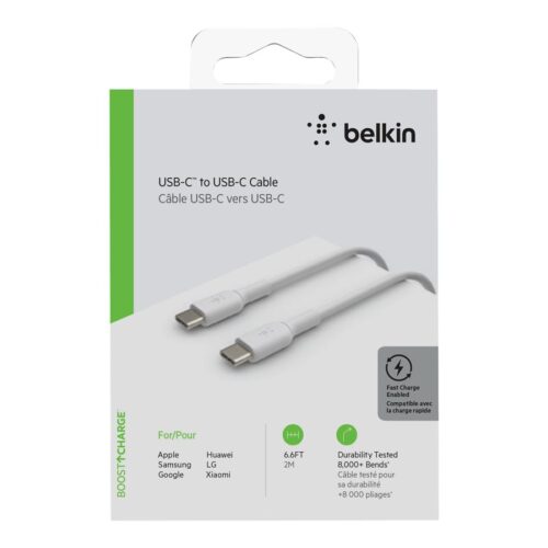 BELKIN BOOST CHARGE USB-C to USB-C 2.0 Cable PVC 2M White