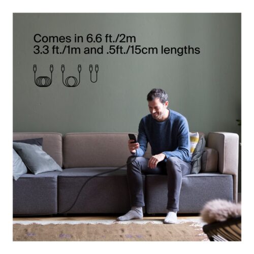 BELKIN BOOST CHARGE USB-C to USB-C Cable Braided 2m Black
