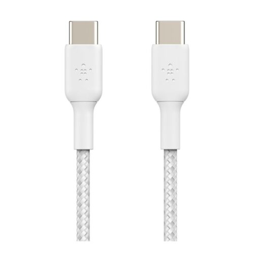BELKIN BOOST CHARGE USB-C to USB-C Cable Braided 2m White