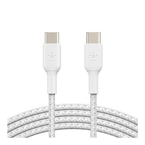 BELKIN BOOST CHARGE USB-C to USB-C Cable Braided 2m White