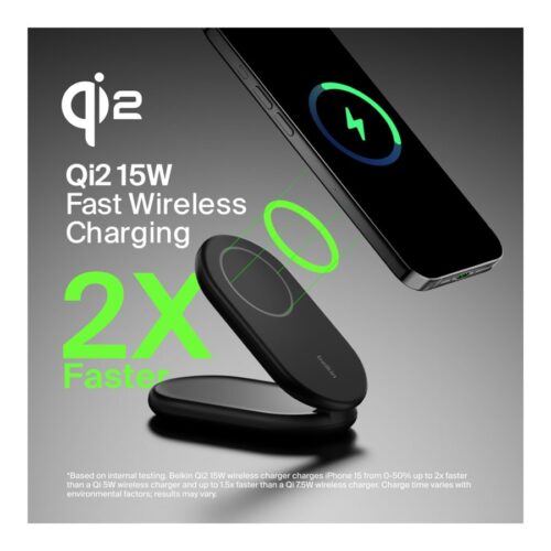 BELKIN BOOSTCHARGE Qi2 15w Magnetic Stand Black