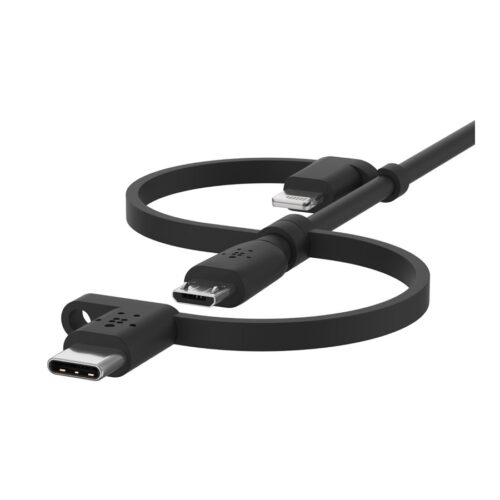 BELKIN Cable USB-A vers USB-C Lightning et MicroUSB