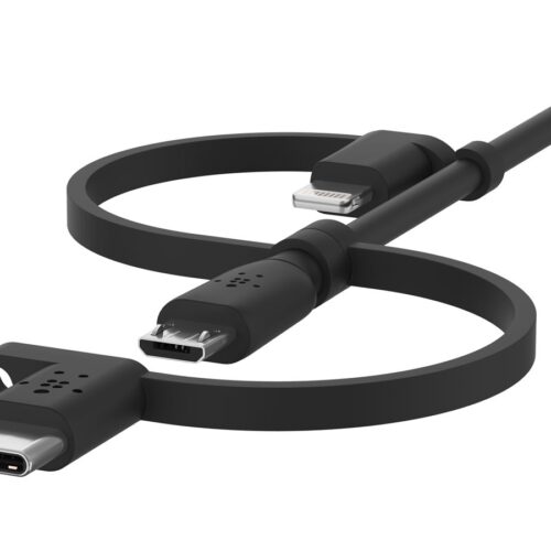 BELKIN Cable USB-A vers USB-C Lightning et MicroUSB
