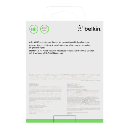 BELKIN Hub de Voyage 4 Ports USB 2.0 Noir