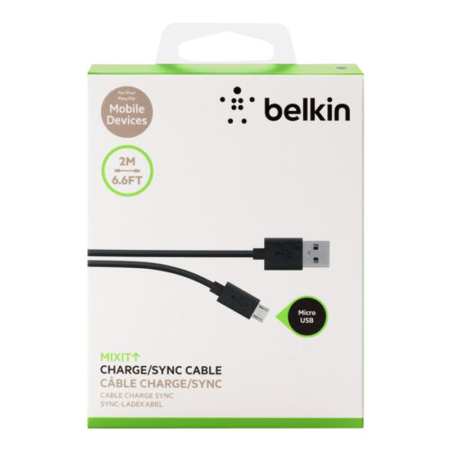 BELKIN MIXIT UP Micro-USB to USB ChargeSync Cable – 2M BLACK
