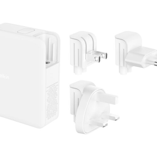 BELKIN PD 140W GAN Wall Charger White With UK+EU+US Plug