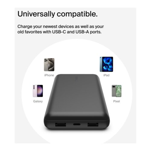 BELKIN Powerbank 20000mAh 15 W USB-C et USB-A