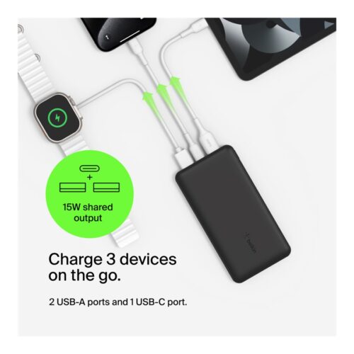 BELKIN Powerbank 20000mAh 15 W USB-C et USB-A