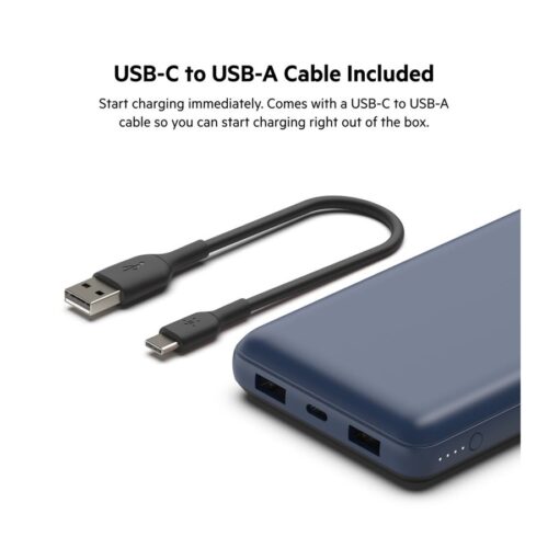 BELKIN Powerbank 20K 15W USB-C + 2 USB-A Bleu