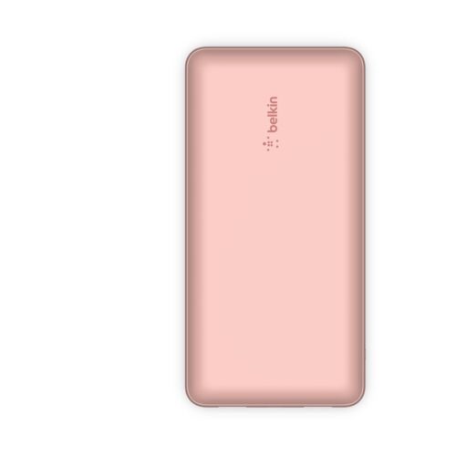 BELKIN Powerbank 20K 15W USB-C cable inclus + 2 USB-A Rose