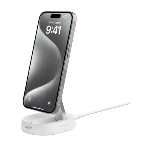 BELKIN PRO Convertible Qi2 15w Magnetic Charging Stand w/o PSU White