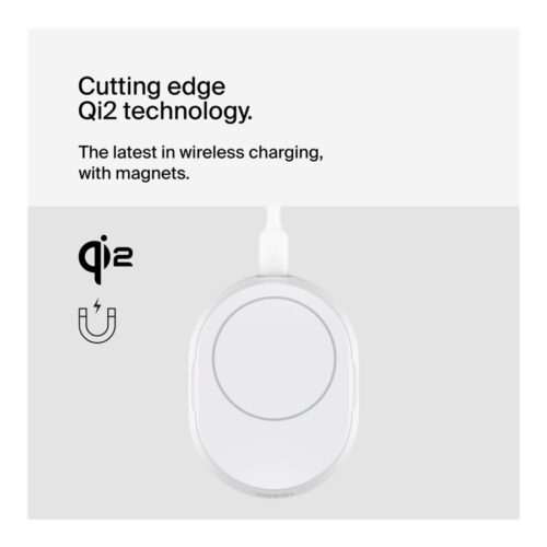 BELKIN PRO Convertible Qi2 15w Magnetic Charging Stand w/o PSU White