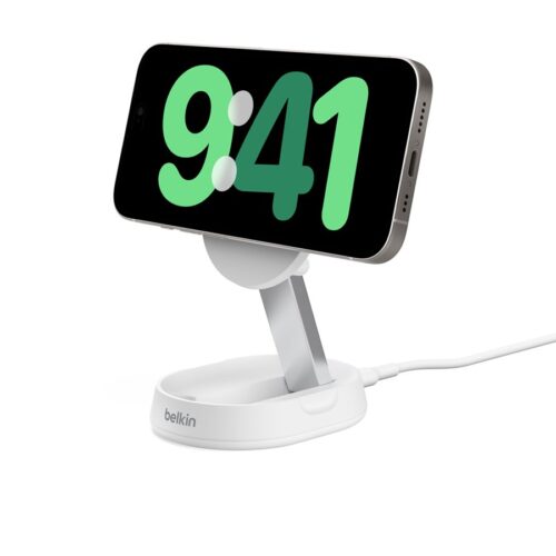 BELKIN PRO Convertible Qi2 15w Magnetic Charging Stand w/o PSU White