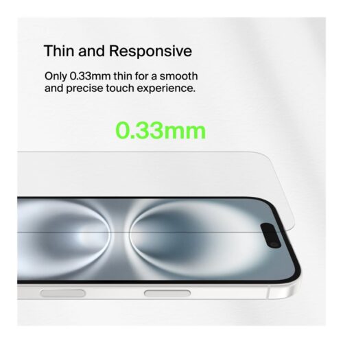 BELKIN ScreenForce Pro Tempered Glass AM Screen Protector – iPhone 16/15/14 Pro
