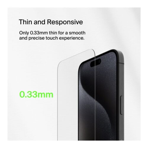 BELKIN ScreenForce Pro Tempered Glass AM Screen Protector – iPhone 16/15/14 Pro