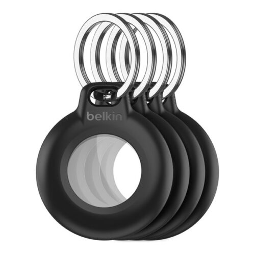 BELKIN Secure Holder – Airtag – Waterproof Keyring – 4 Pack Black