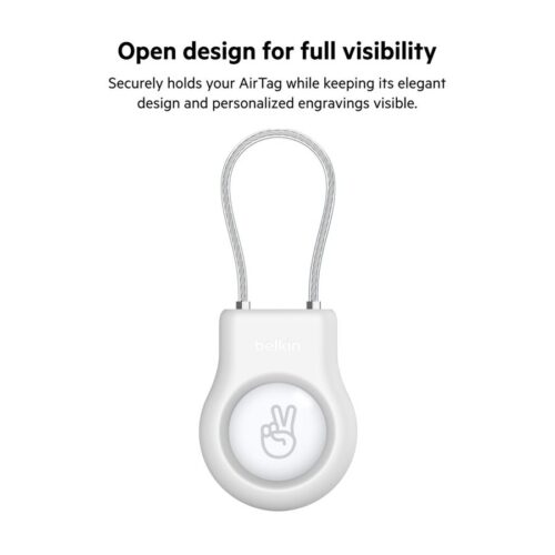 BELKIN Secure Holder with Wire Cable for AirTag White