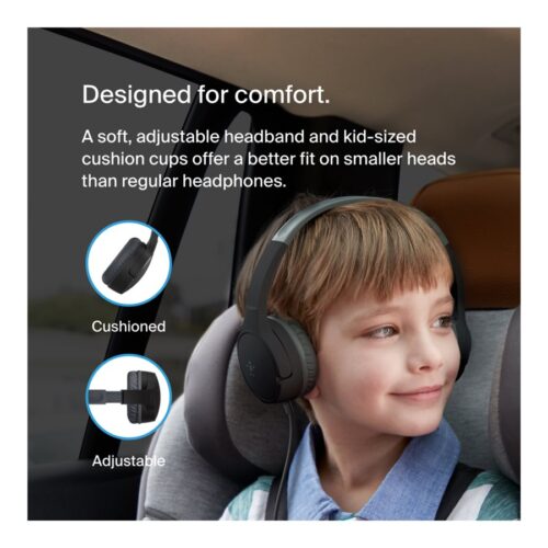 BELKIN SOUNDFORM Mini Wired On-Ear Headphones for Kids Black