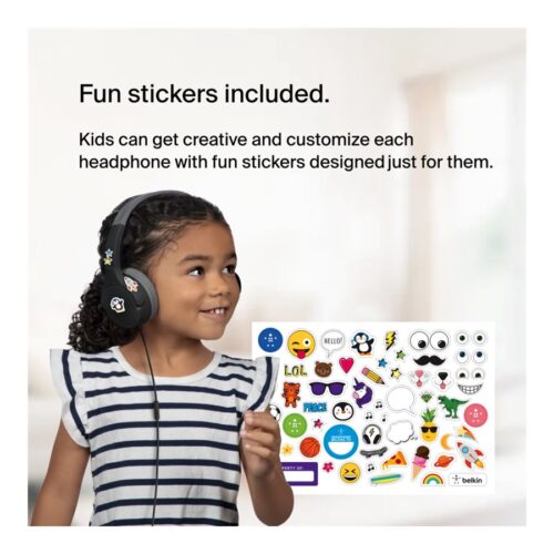 BELKIN SOUNDFORM Mini Wired On-Ear Headphones for Kids Black