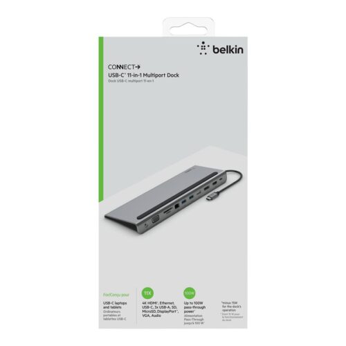 BELKIN Station daccueil USB-C Docking 2 écrans HDMI DP VGA 100W PD