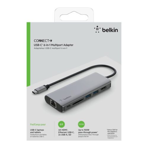 BELKIN USB-C 6-in-1 Multiport Adapter
