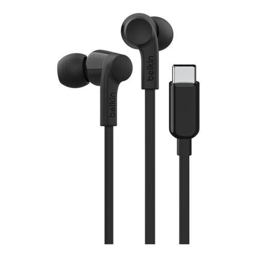 BELKIN USB-C EARBUDS W/ ADJUSTABLE VOLUME LIMITER BLACK