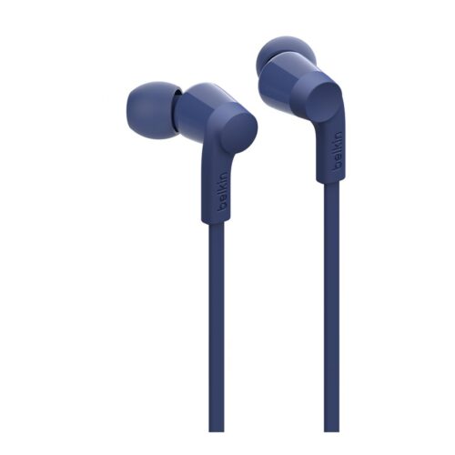 BELKIN USB-C EARBUDS W/ ADJUSTABLE VOLUME LIMITER BLUE