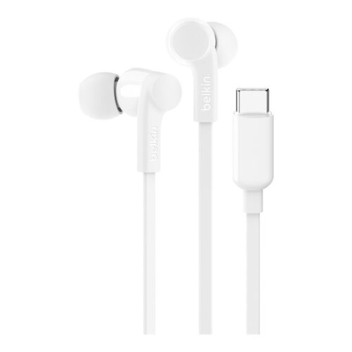 BELKIN USB-C EARBUDS W/ ADJUSTABLE VOLUME LIMITER WHITE