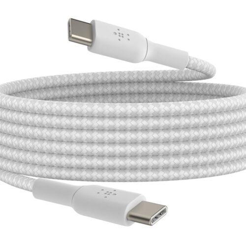 BELKIN USB-C to USB-C Braided PVC White 2m Twin Pack