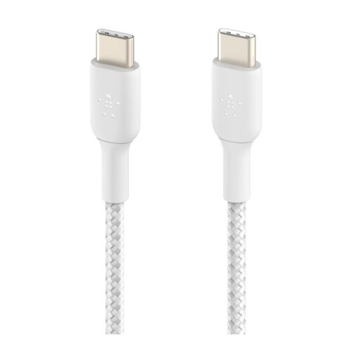 BELKIN USB-C to USB-C Braided PVC White 2m Twin Pack