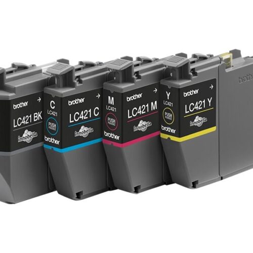 BROTHER 4-pack of Black Cyan Magenta and Yellow 200-page standard capacity ink cartridges for DCP-J1050DW MFC-J1010DW and DCP-J11