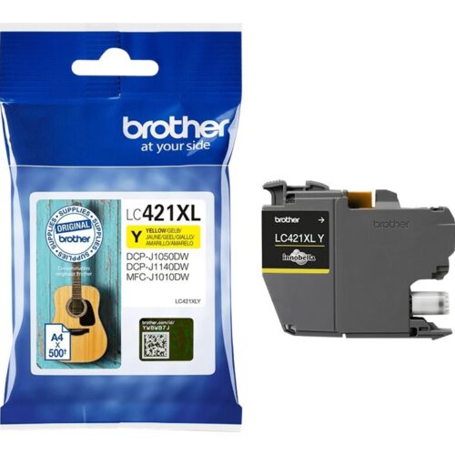 BROTHER 500-page high capacity Yellow ink cartridge for DCP-J1050DW MFC-J1010DW and DCP-J1140DW