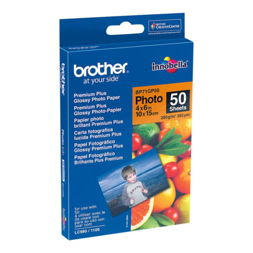 BROTHER brillant photo  papier blanc 100x150mm 50 feuilles