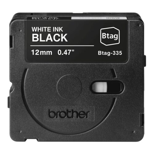 BROTHER BTAG335 Ribbon 12MM White on Black