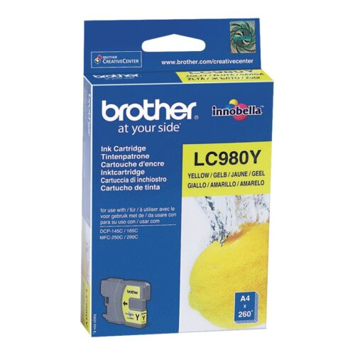 BROTHER CARTOUCHE ENCRE JAUNE (300 PAGES) POUR DCP145C-165C, MFC250C-290C