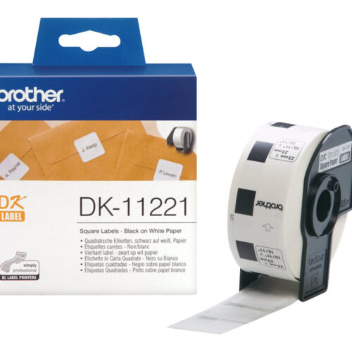 BROTHER Etiquettes papier carres 23x23mm