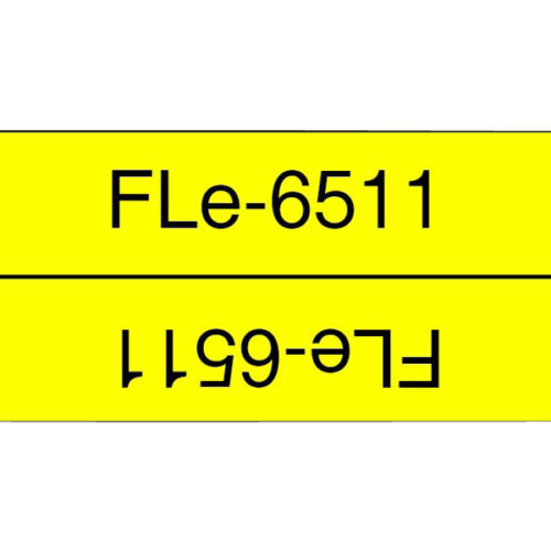 BROTHER FLe-6511 Black on White Flag Tape for Brother P-touch D800W P900W P950NW