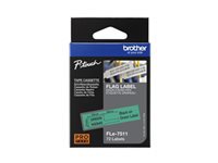 BROTHER FLe-7511 21MMX45MM Black on White Flag Tape for Brother P-touch D800W P900W P950NW