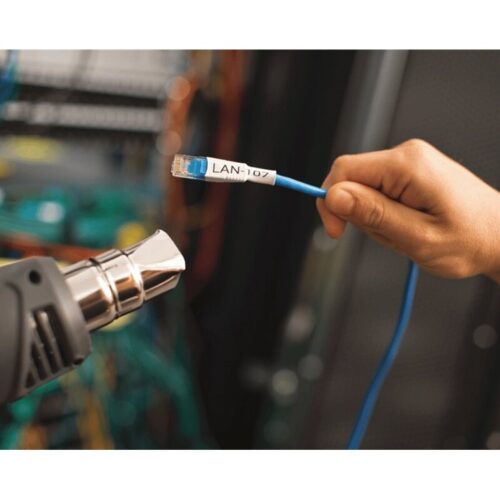 BROTHER Heat Shrink Tube Black on White 9.0mm