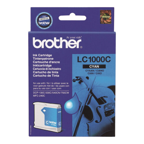 BROTHER LC-1000 cartouche d encre cyan capacité standard 400 pages pack de 1