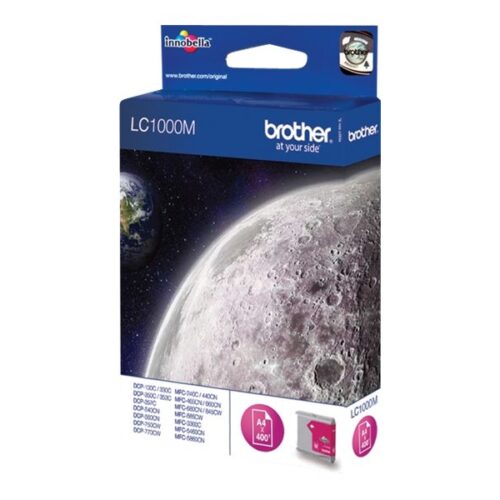 BROTHER LC-1000 cartouche d encre magenta capacité standard 500 pages pack de 1
