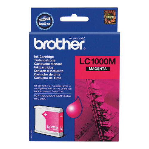BROTHER LC-1000 cartouche d encre magenta capacité standard 500 pages pack de 1