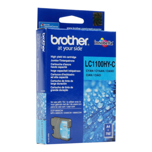 BROTHER LC-1100 cartouche d encre cyan haute capacité 16ml 750 pages pack de 1