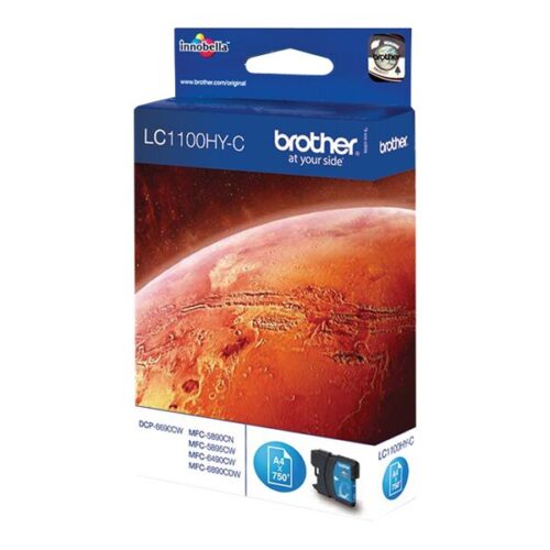 BROTHER LC-1100 cartouche d encre cyan haute capacité 16ml 750 pages pack de 1
