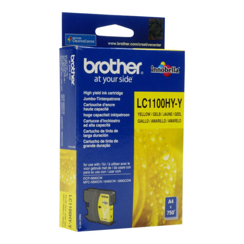 BROTHER LC-1100 cartouche d encre jaune haute capacité 16ml 750 pages pack de 1